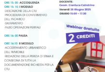 EVENTO ANNULLATO – CTU per l’esecuzione immobiliare di un’unità abitativa con abusi